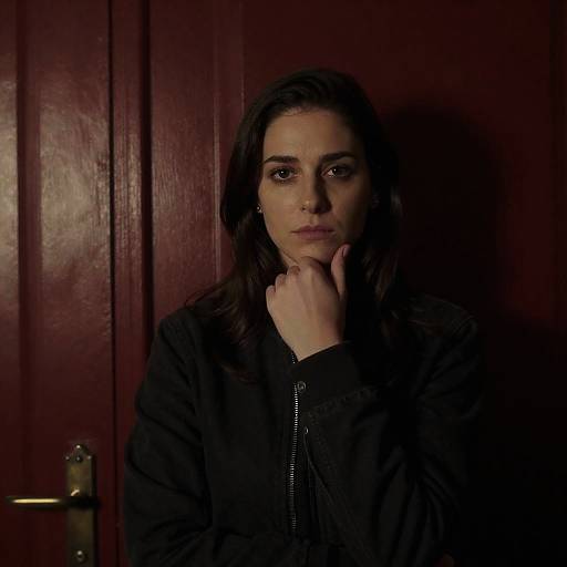 Moody Portrait of a Serious Woman