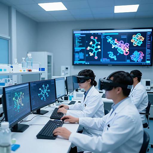 High-Tech VR Medical Research Lab