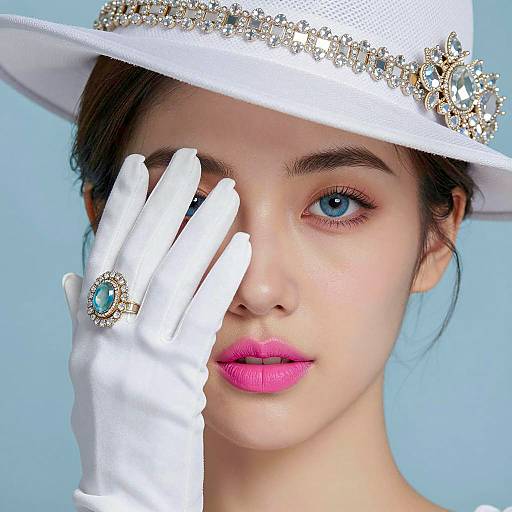 Elegant Close-Up of a Fair Woman