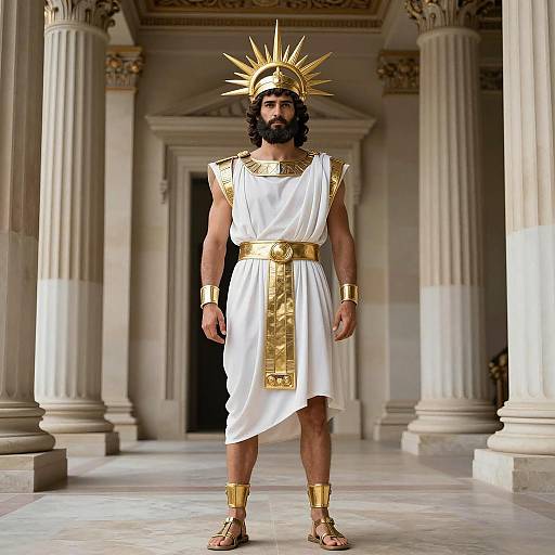 Photorealistic Helios God Costume Artwork