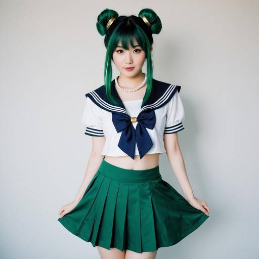 Sailor Pluto Cosplay with Green Double Buns