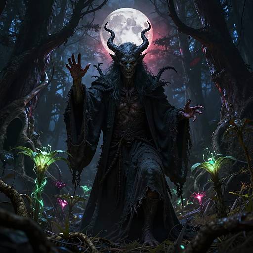 Sinister Druid Under Blood Moon