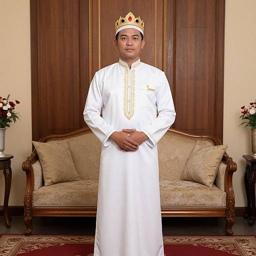 Kadazan Male in Traditional Costume