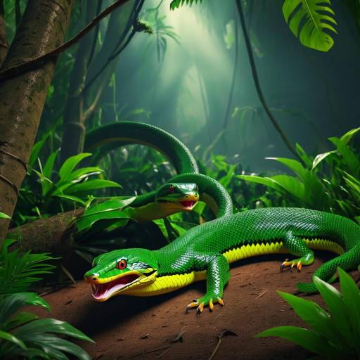 Realistic Jungle Scene: Mongoose vs Snake