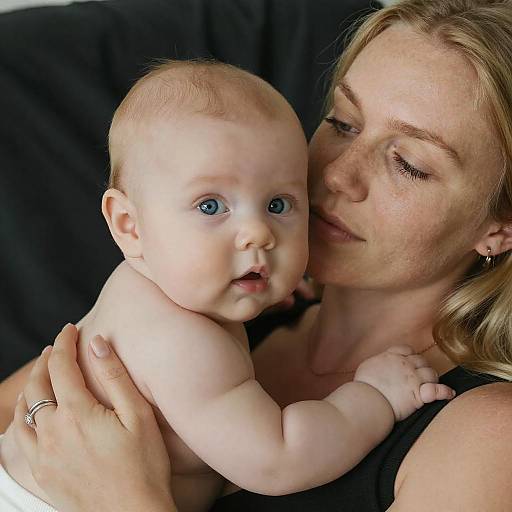 Intimate Moment Between Mother and Baby