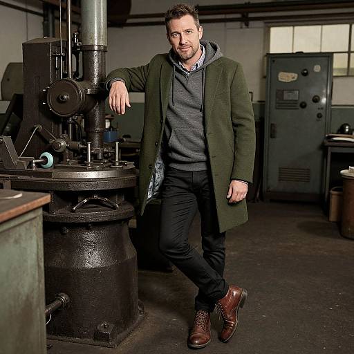 Chic Industrial Fashion Portrait