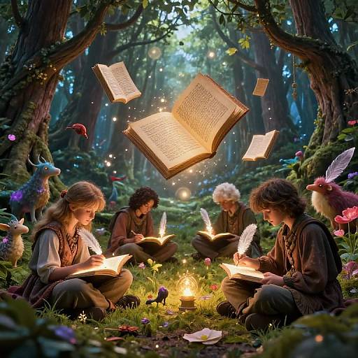 Enchanted Forest Fantasy Scribes