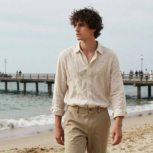 Messy Shag Hairstyle by Seaside Pier
