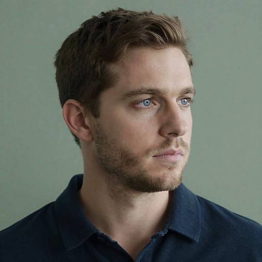 Portrait of a Young Man with Blue Eyes