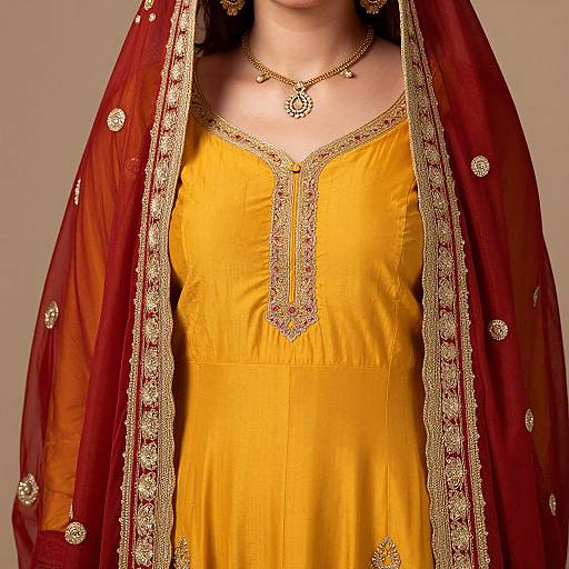 Mughal Woman in Yellow Dress