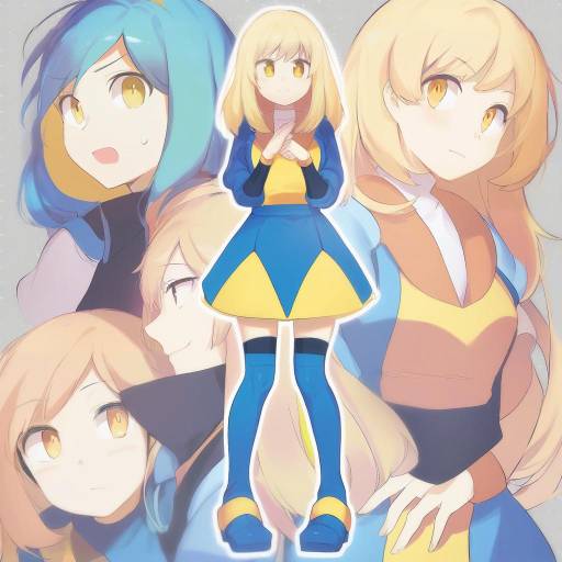 Illustration of Ace trainer (pokemon), pokemon in the style of Nagu