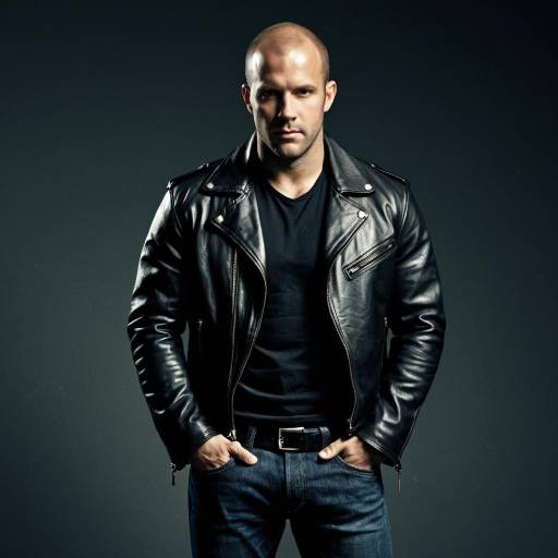Man in Black Leather Jacket with Hands in Pockets