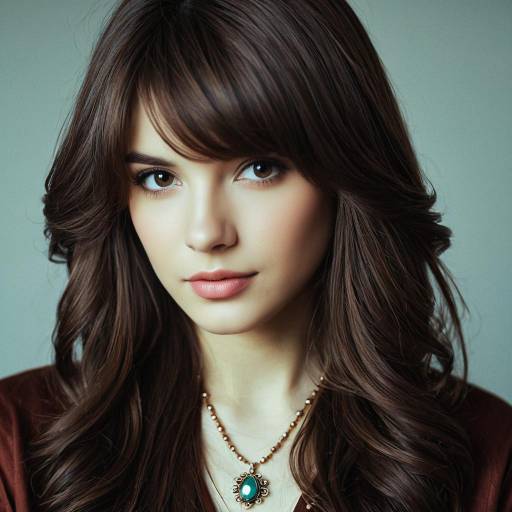 Realistic Portrait of Girl with Wig