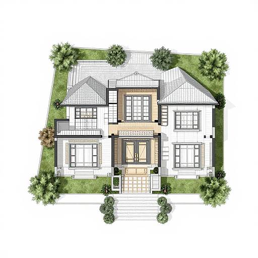 Multi-Level Mansion Floor Plan Design
