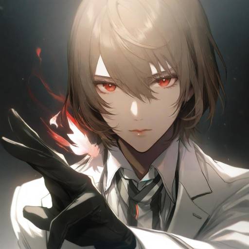 Illustration of Akechi gorou, persona in the style of No-kan
