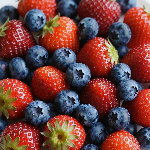Close-Up of Fresh Mixed Berries