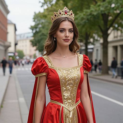 Regal Woman in Urban Setting