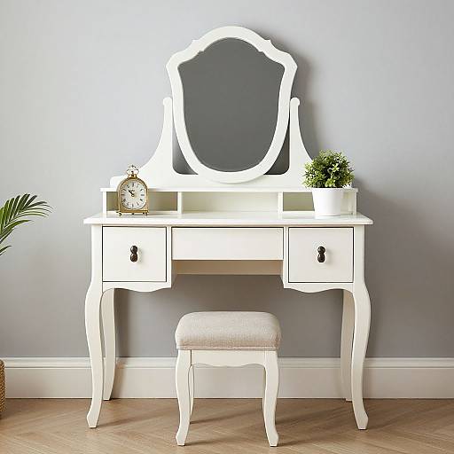 Elegant French-Style Shabby Chic Dressing Table