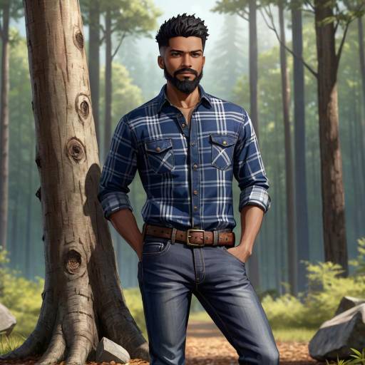Realistic Portrait of a Stylish Young Man