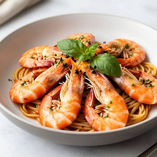 Spicy Prawn and Rocket Pasta