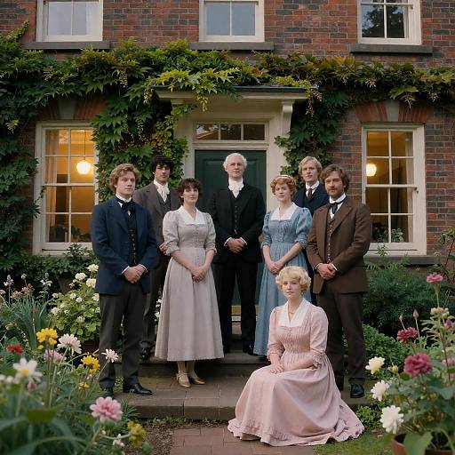 19th Century Garden Group Portrait