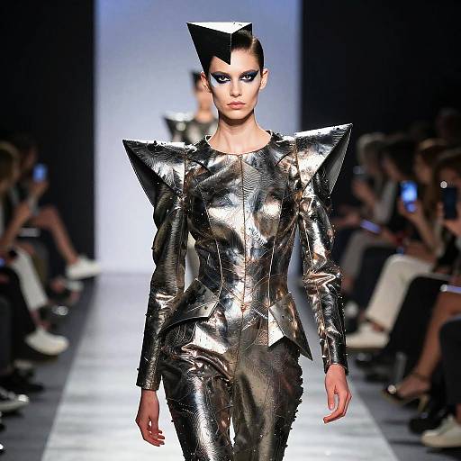 Avant-Garde Brunet Model on Runway