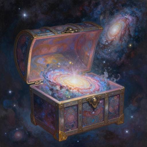 Milky Way Galaxy in a Treasure Chest