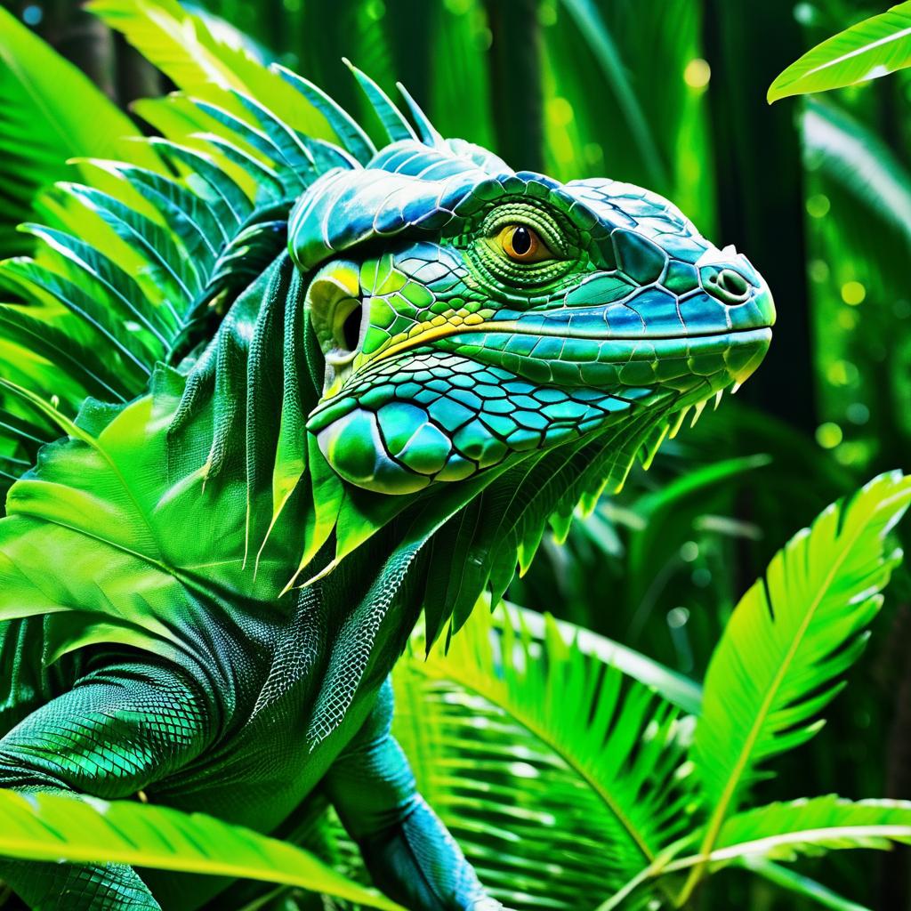 Majestic Iguana: Sage of the Forest