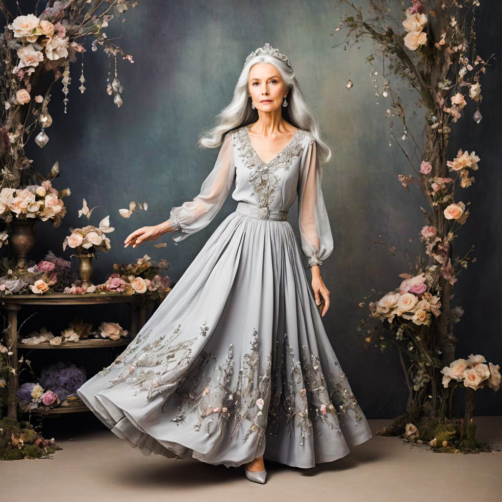 Ethereal Fairy Elegance of an Older Woman