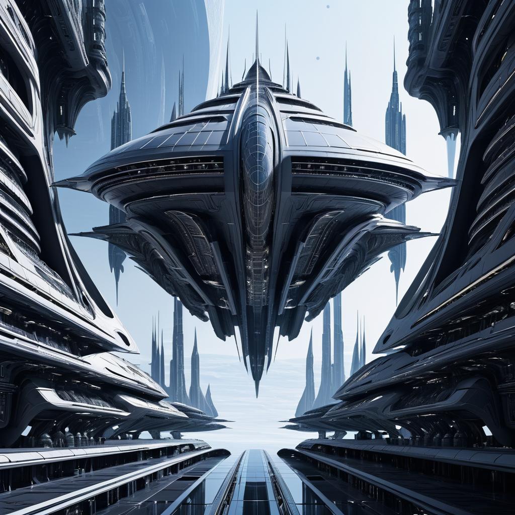 Futuristic Spaceship Inspired by Giger & McQuarrie