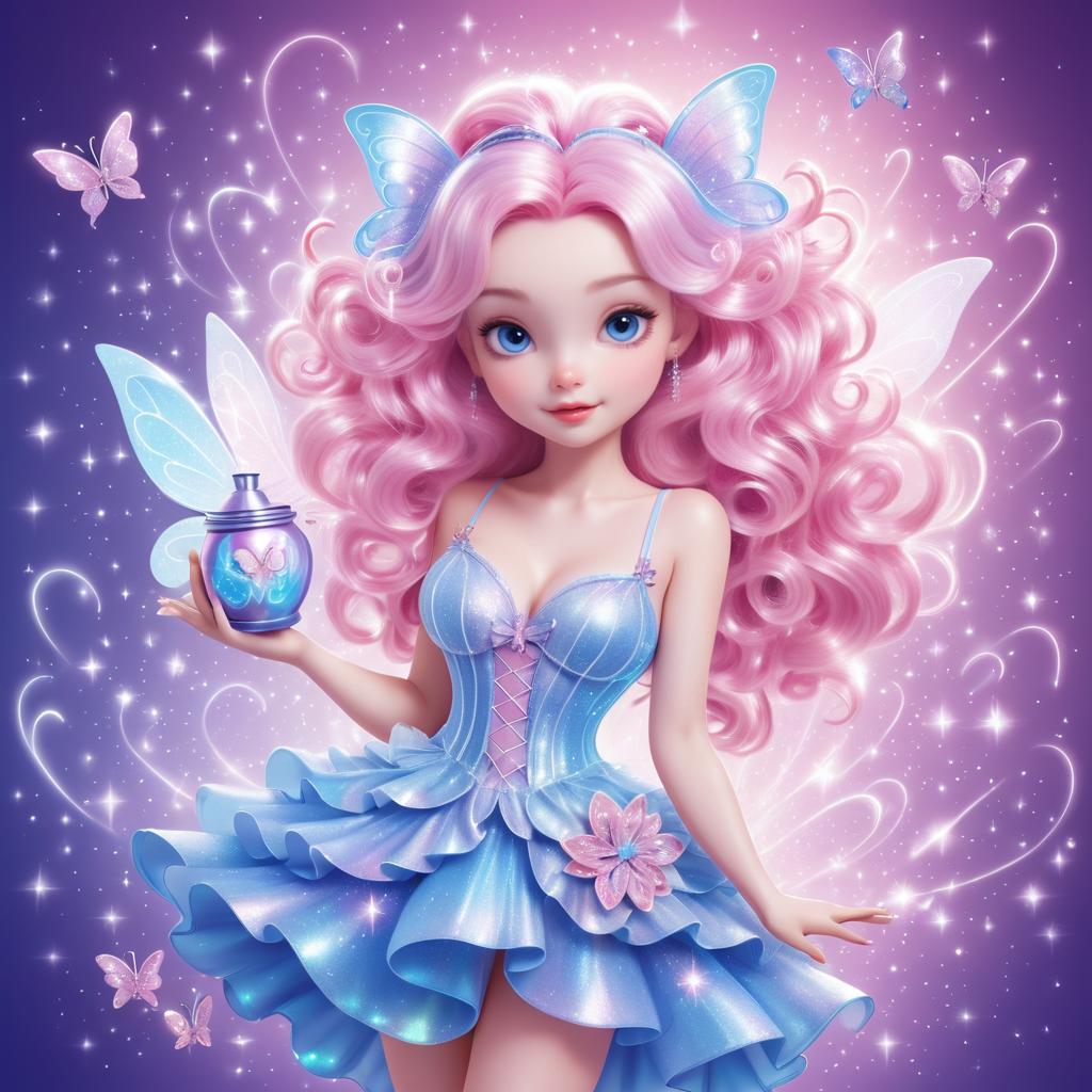 Whimsical Fairy with Colorful Style