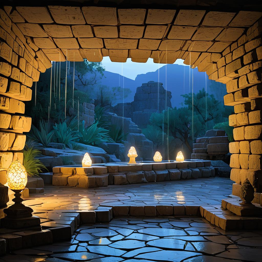 Mystical Twilight in a Crystal Grotto