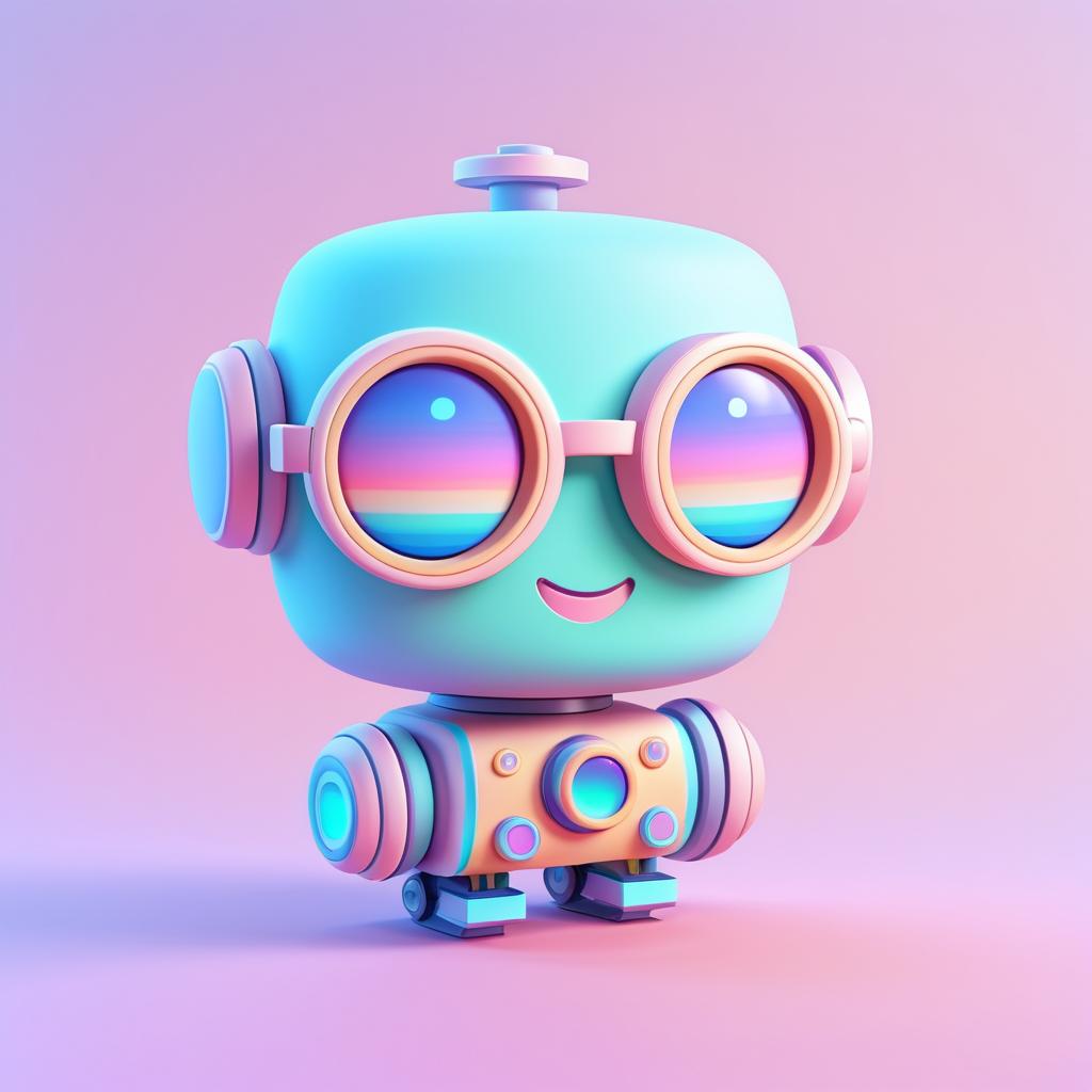 Adorable Isometric Robot Emoji Icon