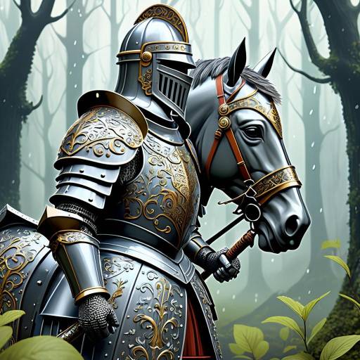 Knight in Regalia in Enchanted Forest Knight in Regalia in Enchanted Forest