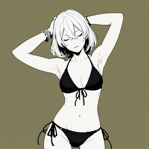 NieR Automata Girl in Swimsuit Sketch