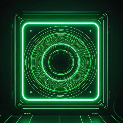 Neon Green Quantum Mechanics Poster Design
