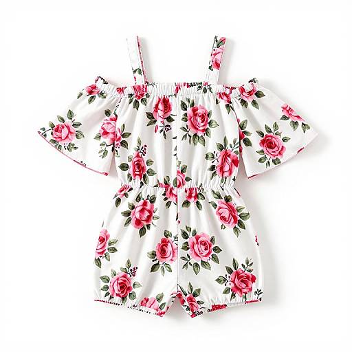 Floral Toddler Girls Off-Shoulder Romper