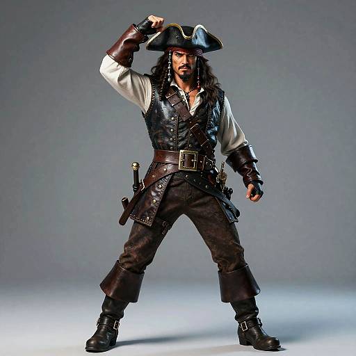Hyper-Realistic Infrared Pirate Captain