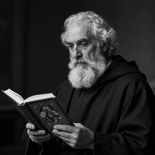 Bearded Elder with Illuminated Book