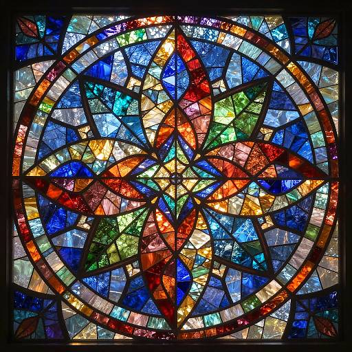 Futuristic AI Stained Glass Patterns
