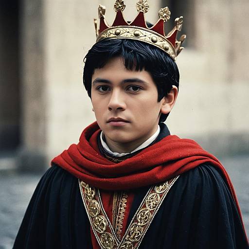 Young Boy in Roman Emperor Costume