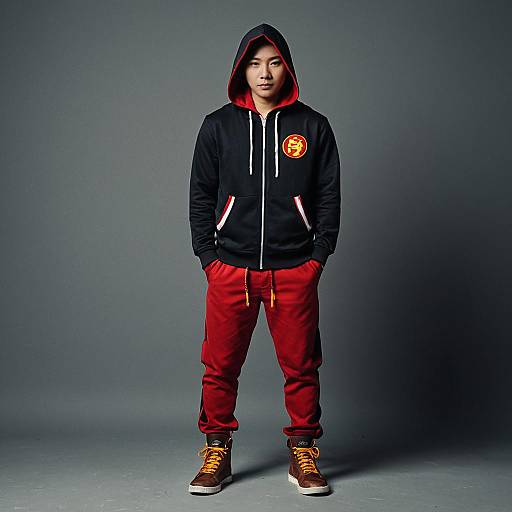 Young Man in Shang-Chi Inspired Costume