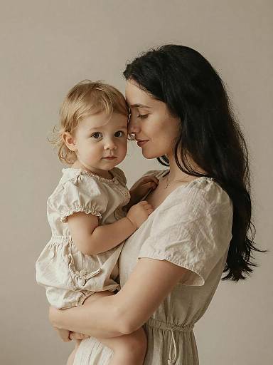 Tender Mother and Daughter Embrace