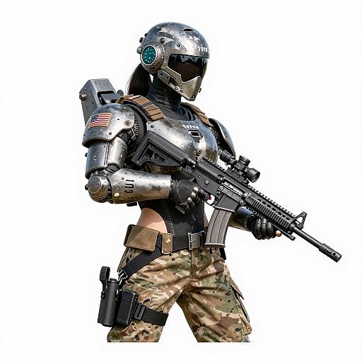 Female Exoskeleton Sniper Sticker 1918