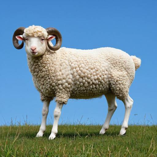 Curly Wool Sheep on Hind Legs Curly Wool Sheep on Hind Legs