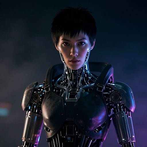 Hyper-Realistic Cyberpunk Combat Cyborg