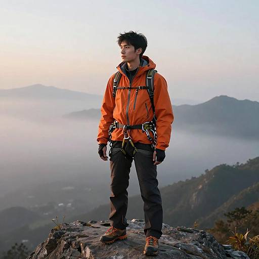 Dawn Climb: Athletic Summit Adventure