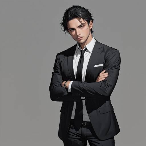 Confident Boy in Formal Attire