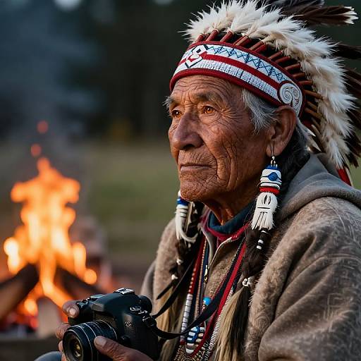 Photorealistic Native American Elder Portrait