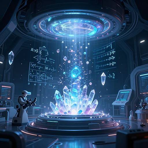 Surreal Zero-Gravity Sci-Fi Lab